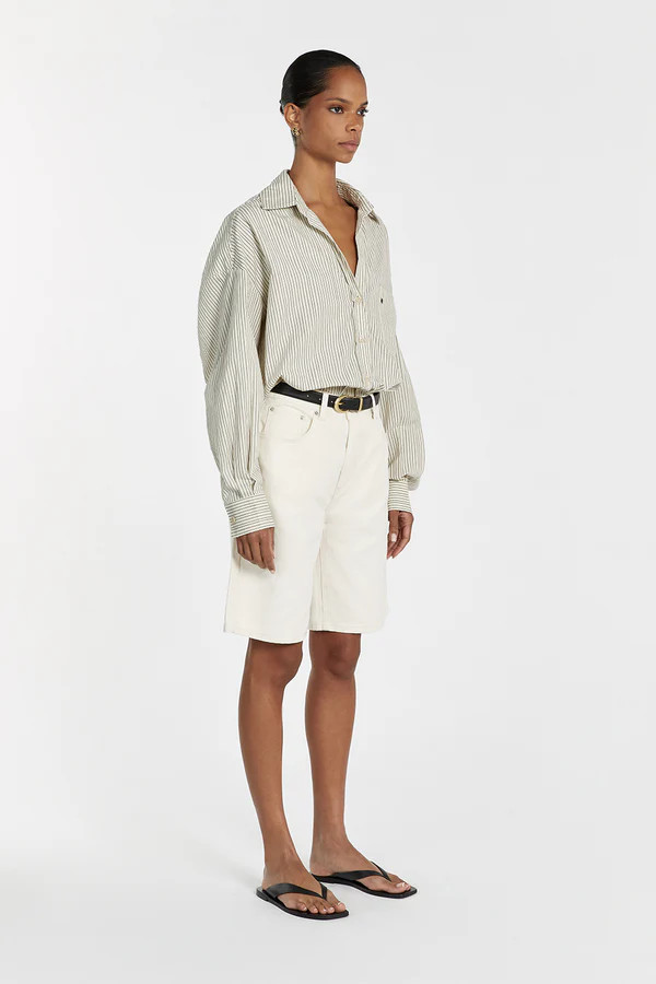 BAMBI CREAM BERMUDA DENIM SHORT | DISSH