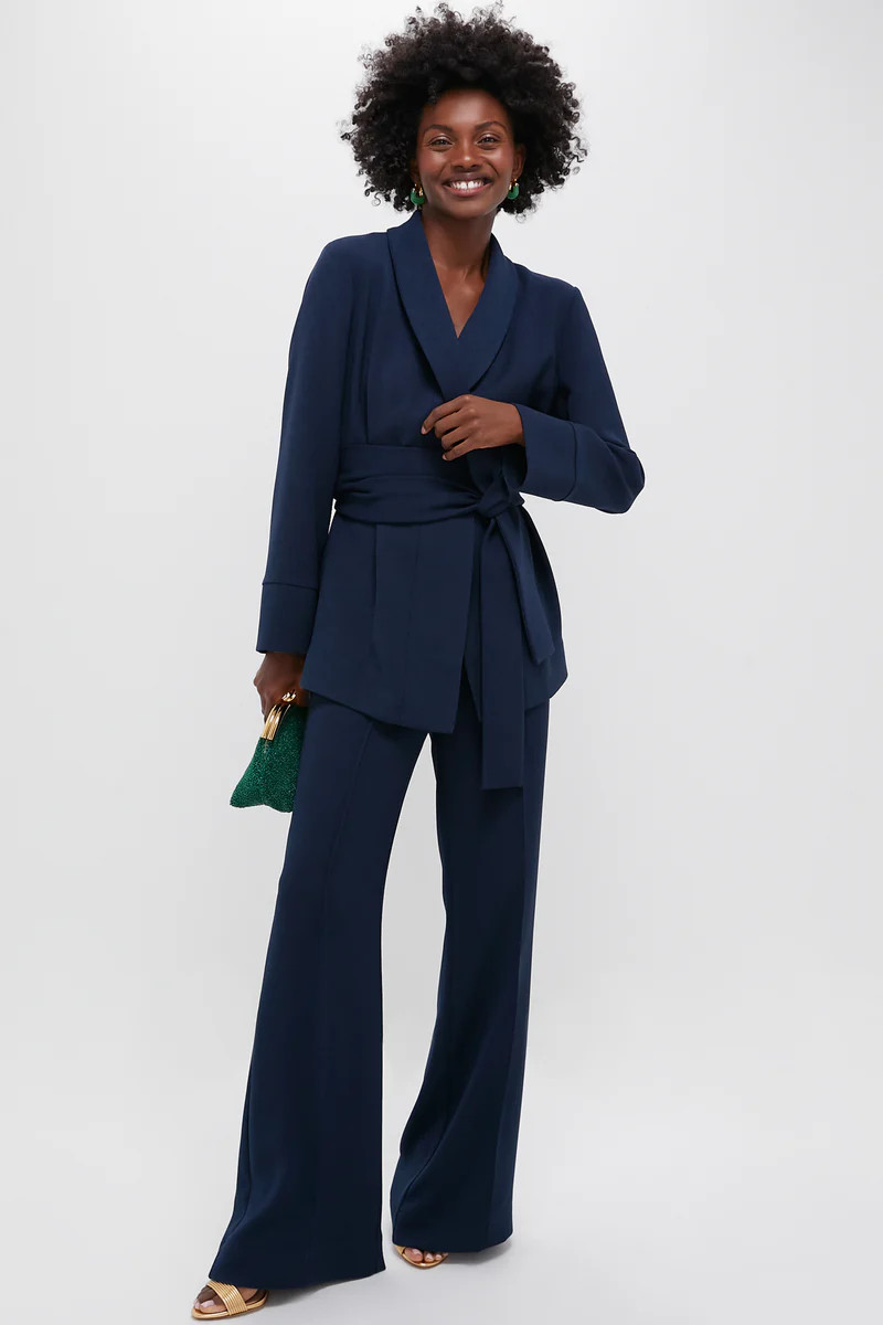 Navy Crepe Versailles Pant | Tuckernuck (US)