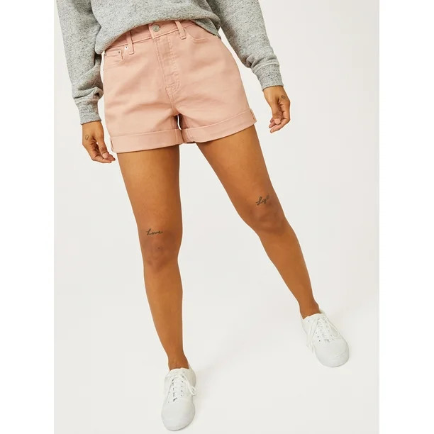 Free Assembly Women’s Rolled Cuff Jean Shorts | Walmart (US)