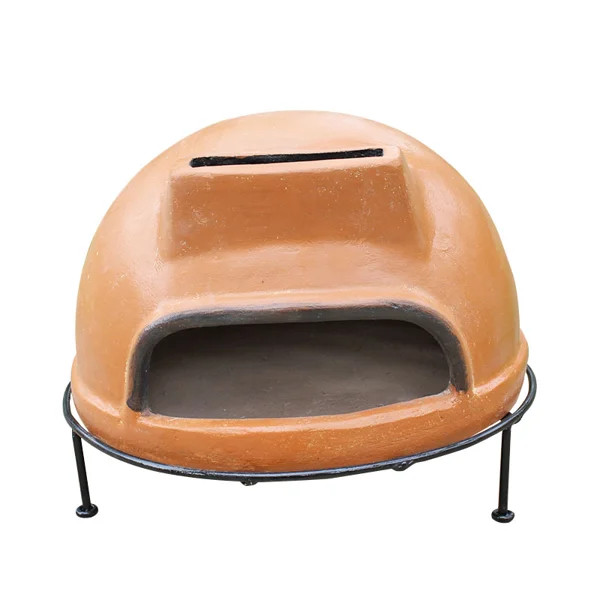 Clay Countertop Wood-Fired Pizza Oven in Orange/Black | Wayfair Professional