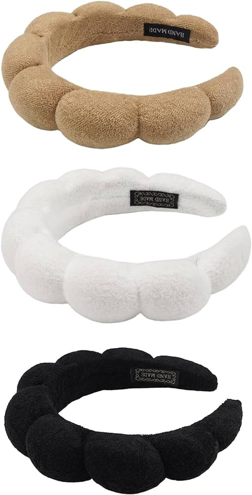 Ayesha Spa Headband,Makeup Headband,Headband for Washing Face - 3pcs Headbands,Fluffy Headband to... | Amazon (US)