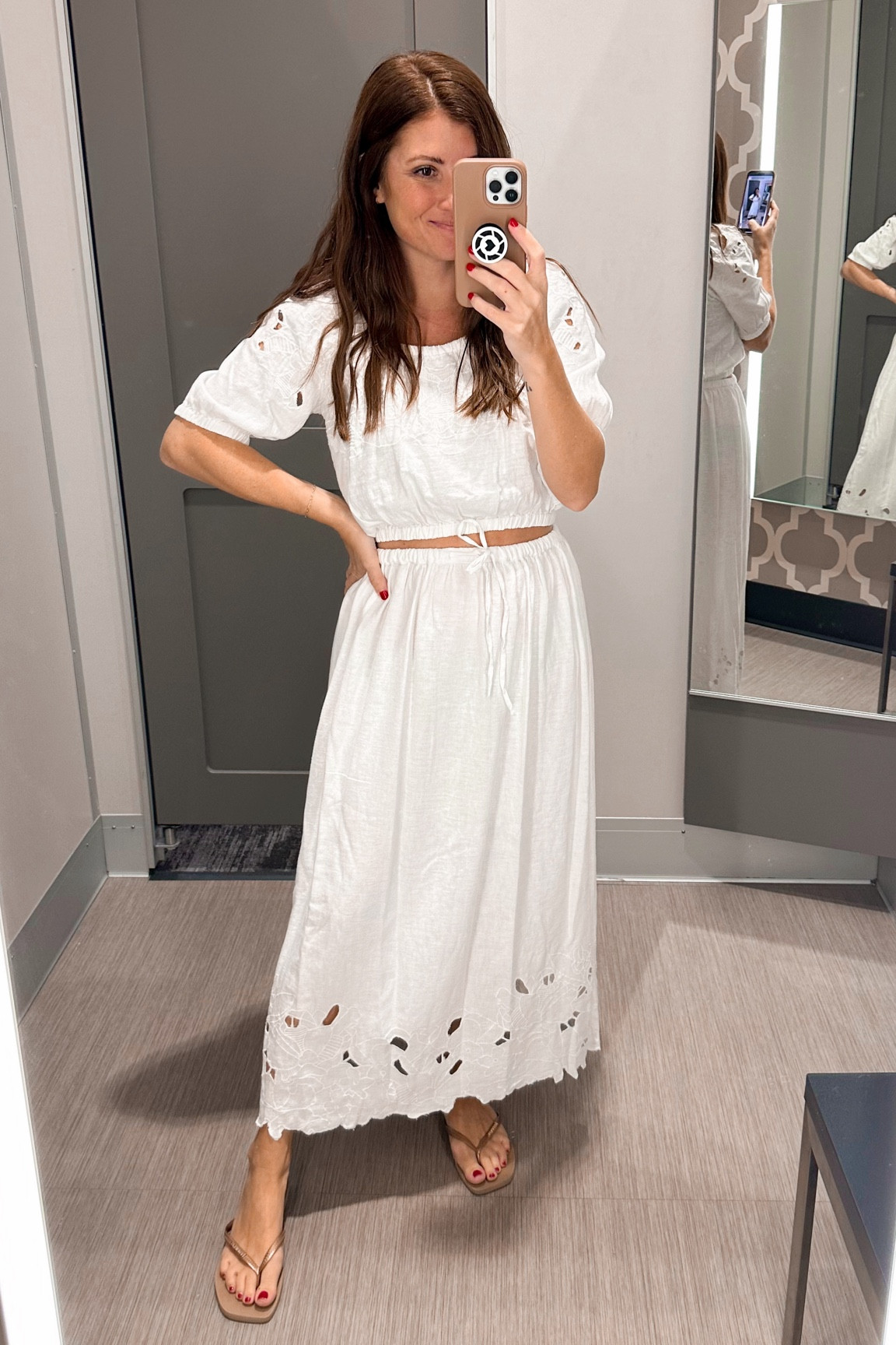This is the perfect two-piece Somerset from target! Loving the detail in both the top and the bottom! Wearing a size small in the top and a medium in the skirt, but I need a small in the skirt! Also comes in black!

#LTKStyleTip #LTKFindsUnder50 #LTKOver40