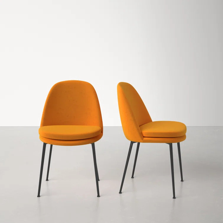 Wallace Velvet Upholstered Side Chair (Set of 2) | Wayfair North America