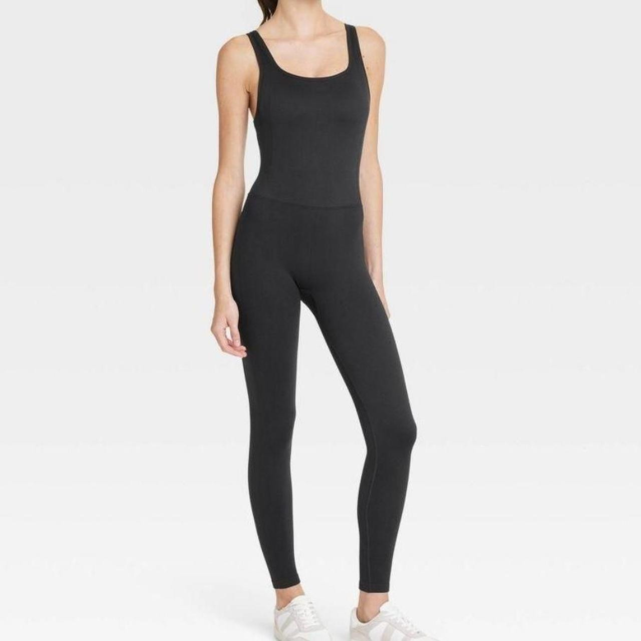 All in Motion Women's Skinny Jumpsuit - Black - S | Depop US