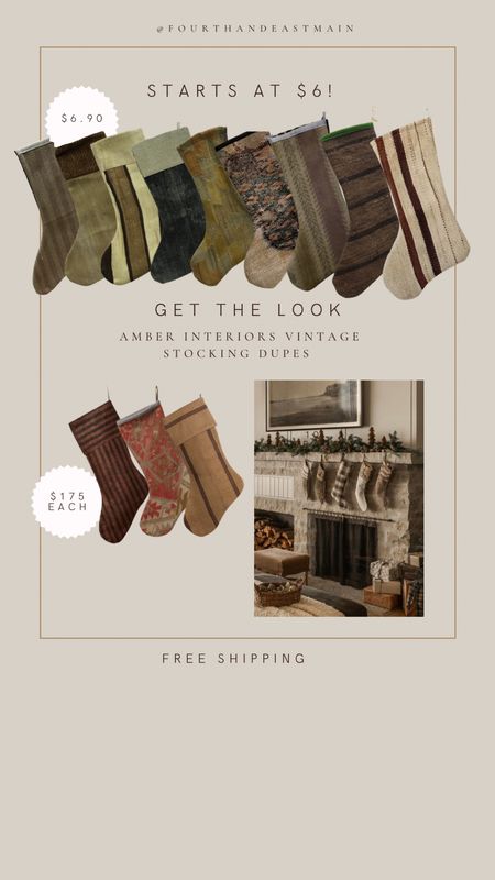 get the look amber interiors vintage stocking for WAY LESS. starts at $6.90 and free shipping eligible  

#LTKhome