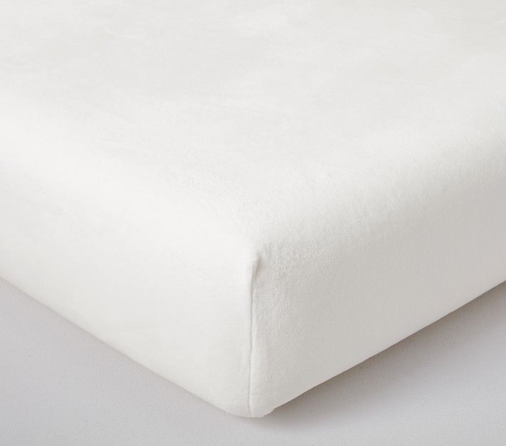 Luxe Chamois Crib Fitted Sheet | Pottery Barn Kids