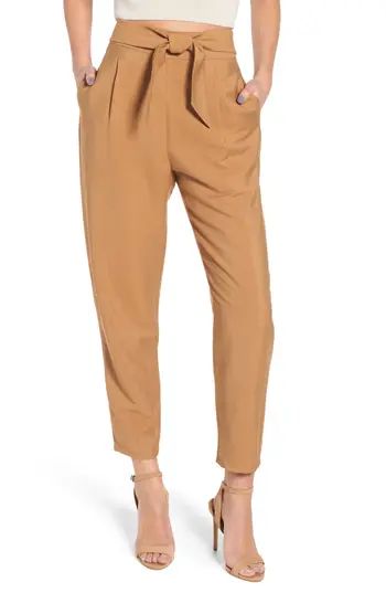 Women's Leith Tie Front Pant, Size XX-Small - Brown | Nordstrom
