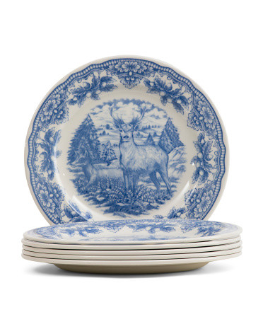 6pk Harvest Stag Dinner Plates | TJ Maxx