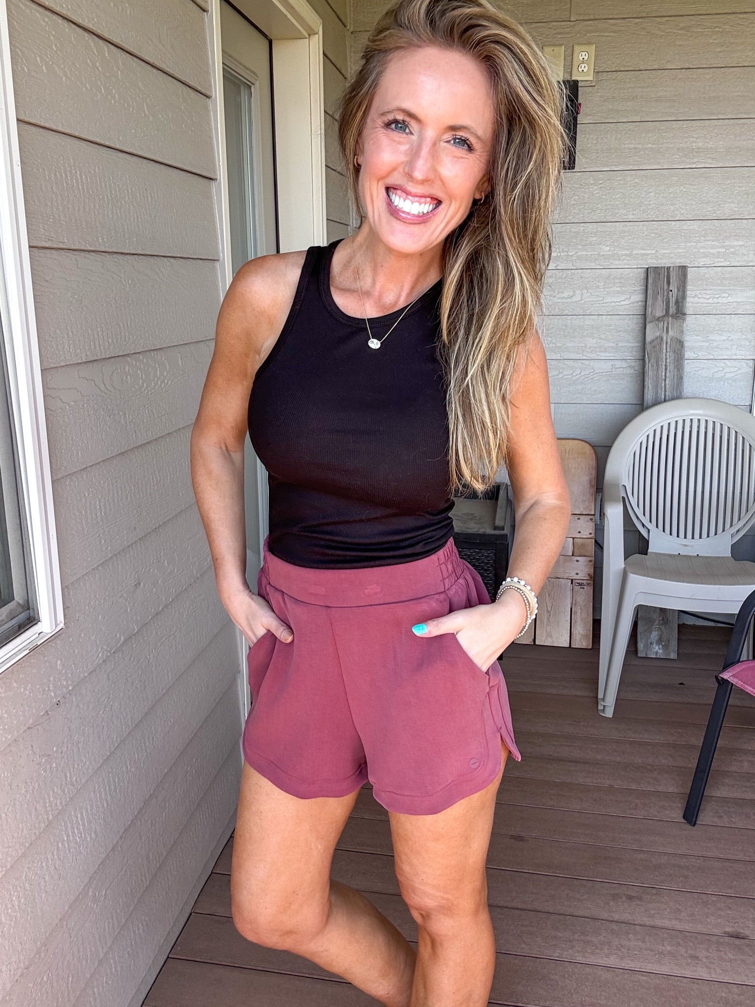The softest shorts I have ever had and they are only $14! 🙌🏻 Paired here with the tank that’s under $5 that I have in almost every color! Wearing a small in the shorts and xsmall in the tank.

Dupe athletic shorts, comfy shorts, athleisure, mom style, comfortable spring fashion, black tank top, athletic wear dupe, bargain fashion, affordable fashion , summer comfy outfit inspo

#LTKootd #LTKOver40 #LTKMidsize