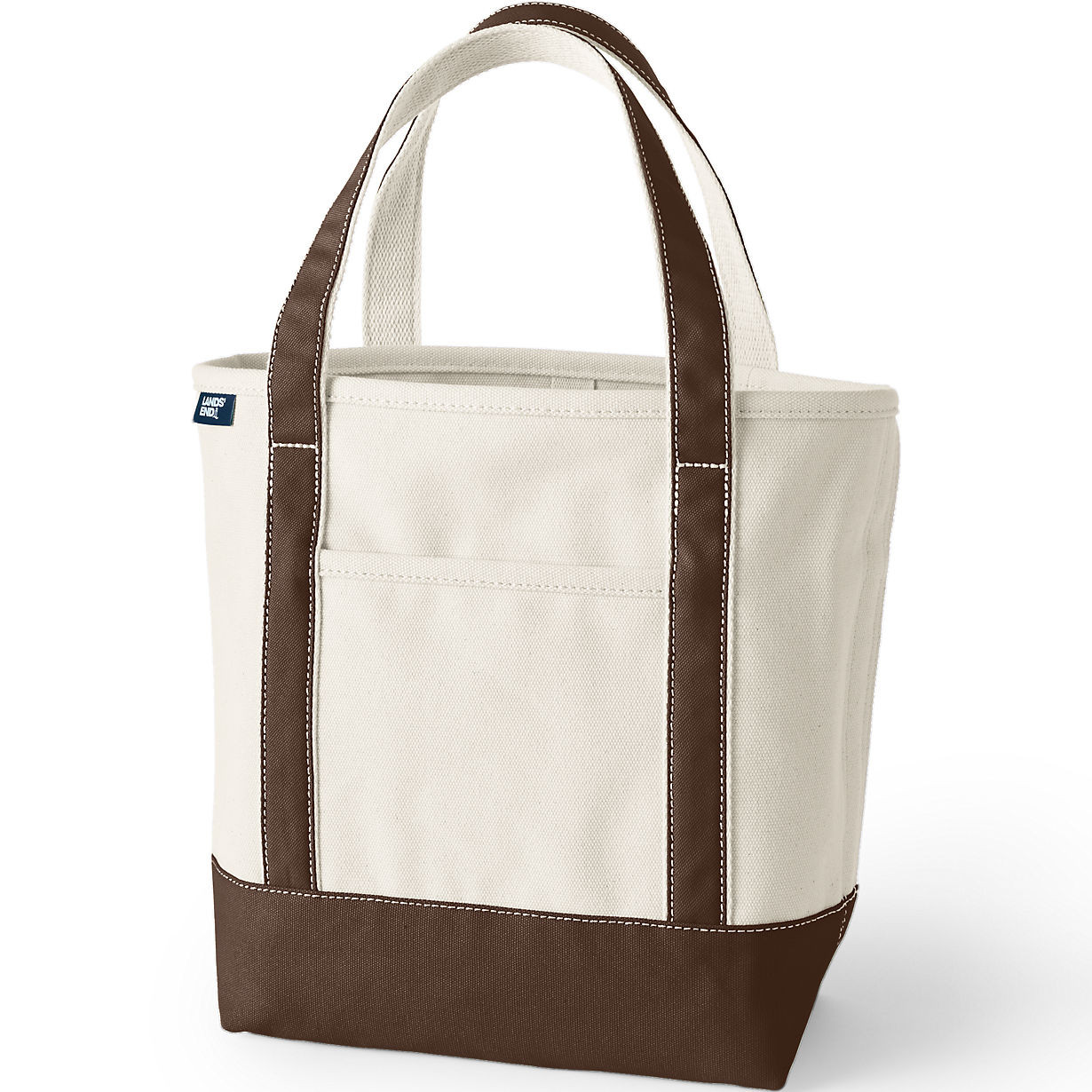 Medium Natural 5 Pocket Open Top Canvas Tote Bag | Lands' End (US)