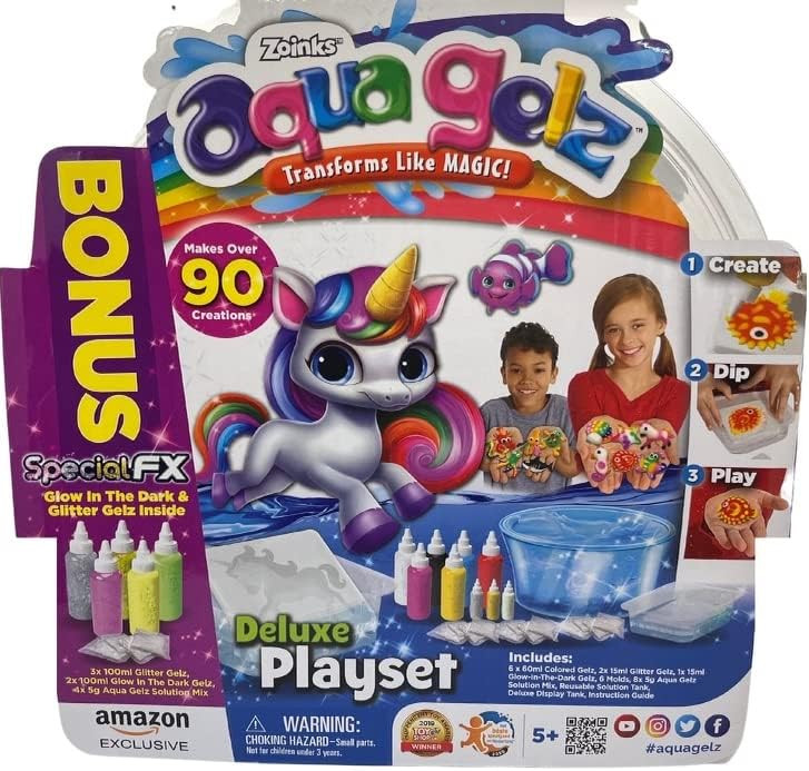 Aqua Gelz™ Magic Gel Creates Unique Soft Figures in 3D - Unique Arts & Crafts for Kids - Squish... | Amazon (US)