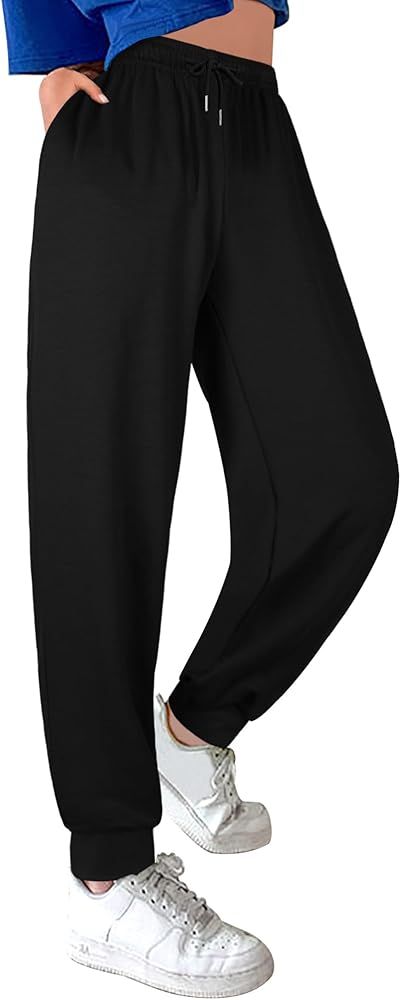ASIMOON Sweatpants Women with Pockets Loose Lightweight Stretch Yoga Lounge Pants Comfy Drawstrin... | Amazon (US)