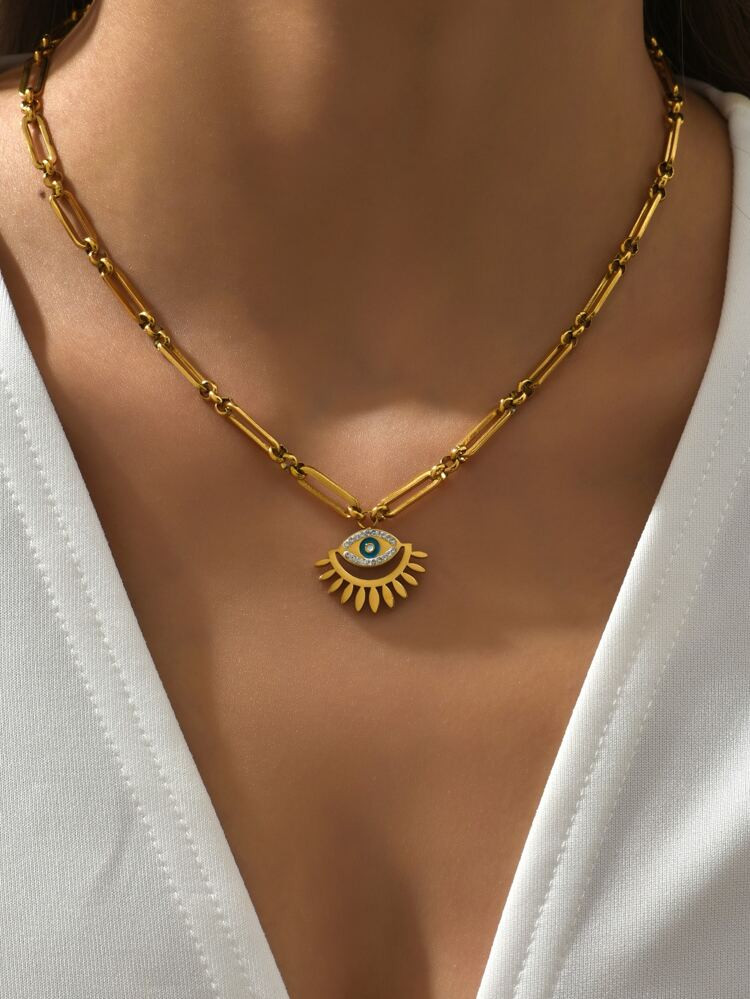 Eye Decor Chain Necklace | SHEIN