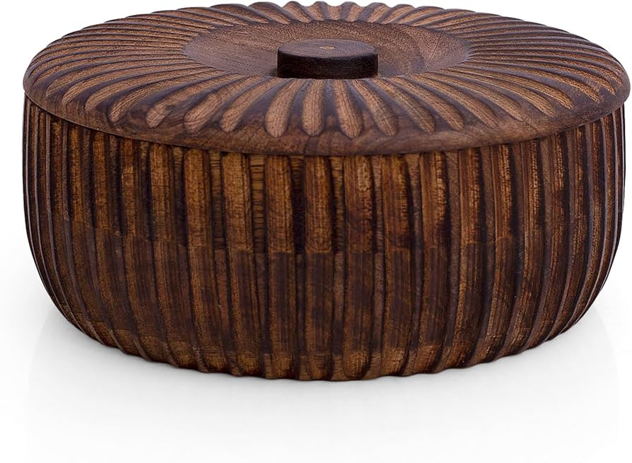 Handcrafted Wooden Mexican Tortilla Warmer Basket Indian Chapati Roti Bread Holder Box Pancake Ke... | Amazon (US)