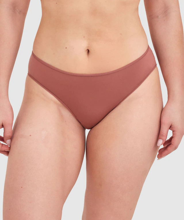 NKD High Leg Brazilian Knicker - Mocha | BRAS N THINGS 
