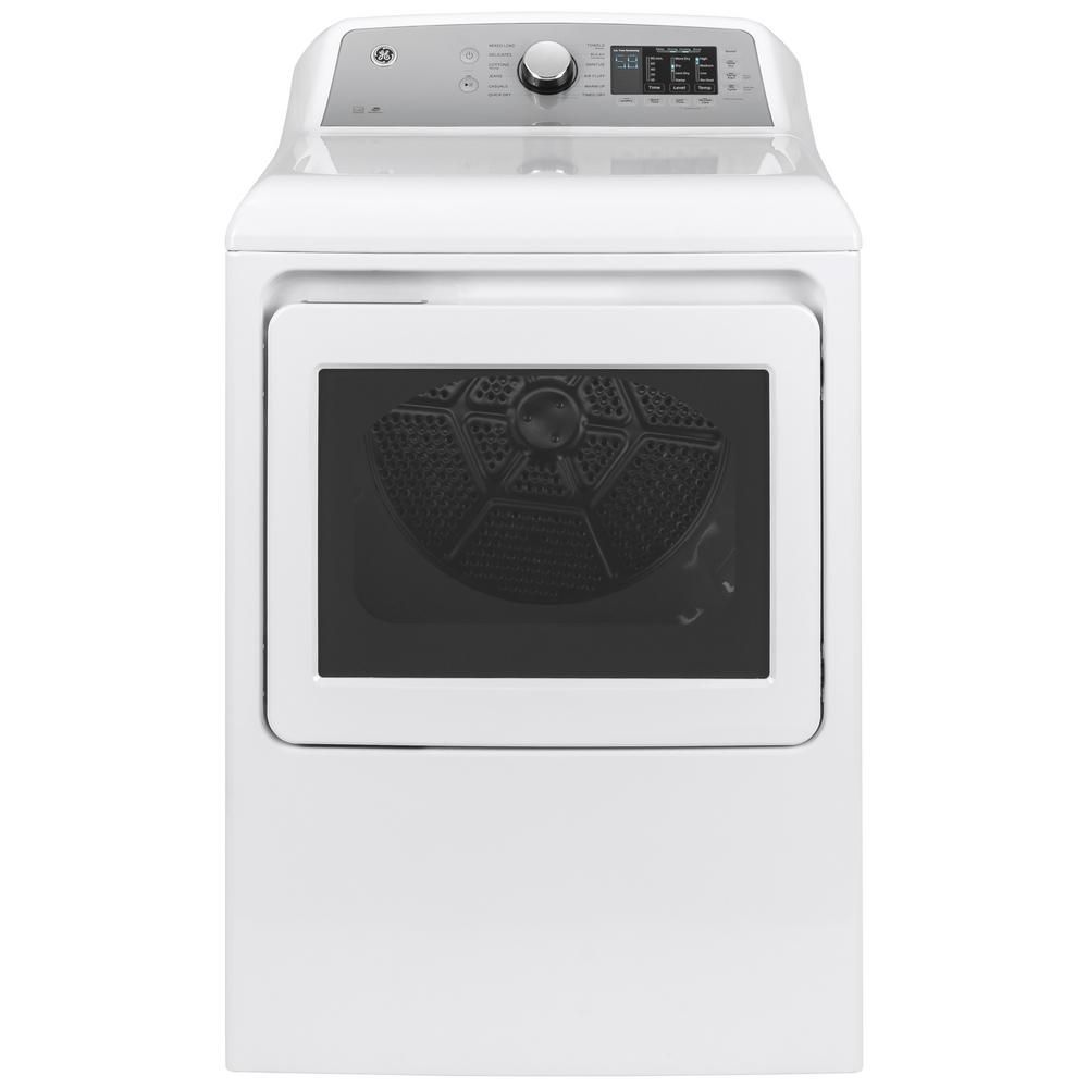 7.4 cu. ft. 240-Volt White Electric Vented Dryer with Sanitize Cycle, ENERGY STAR | The Home Depot