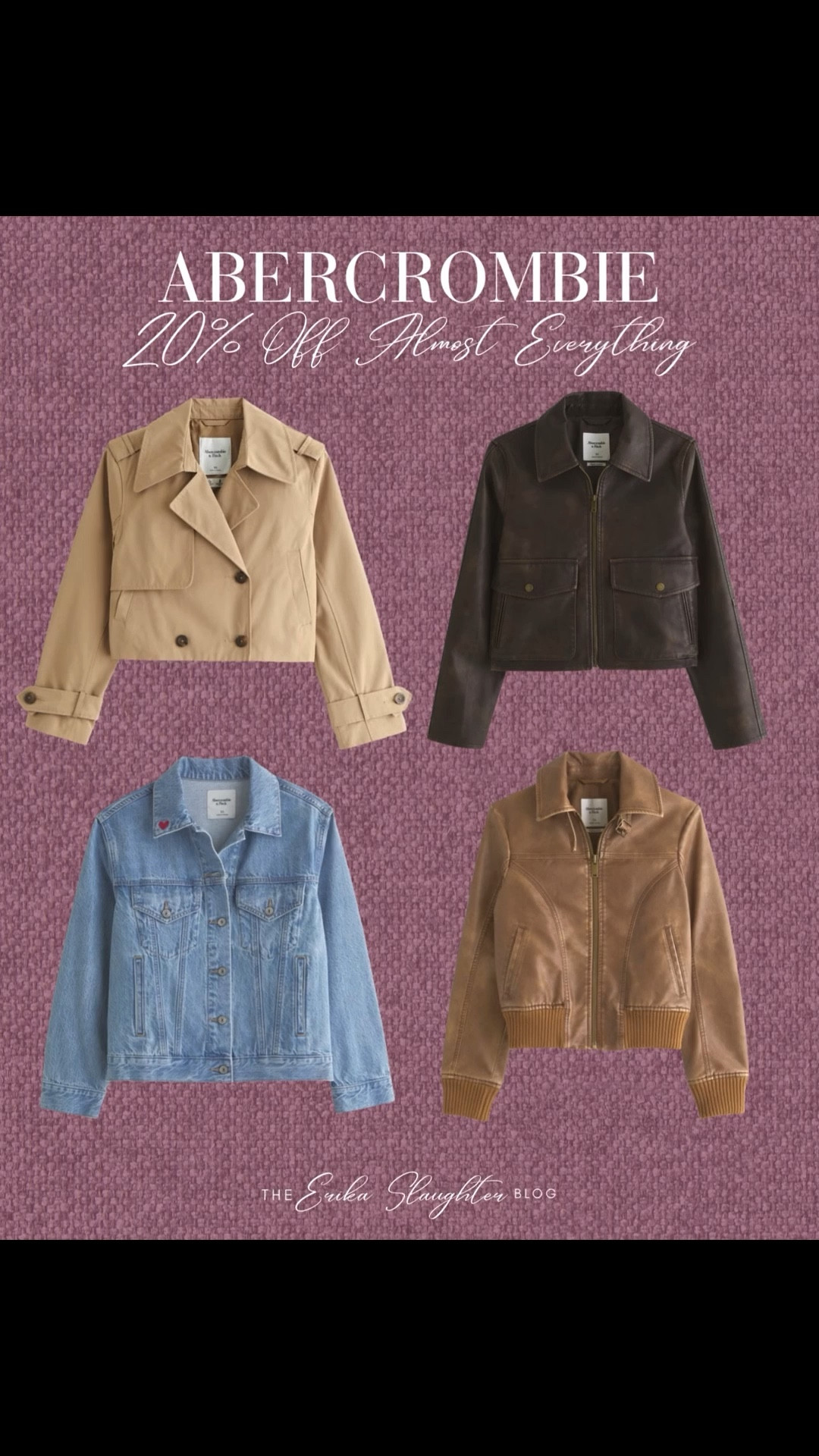 So many good layering pieces right now.
20% off almost everything at Abercrombie.

#Abercrombie #DenimSale #JeansSale #EverydayDenim #Jacket



#LTKootd #LTKSaleAlert #LTKSeasonal