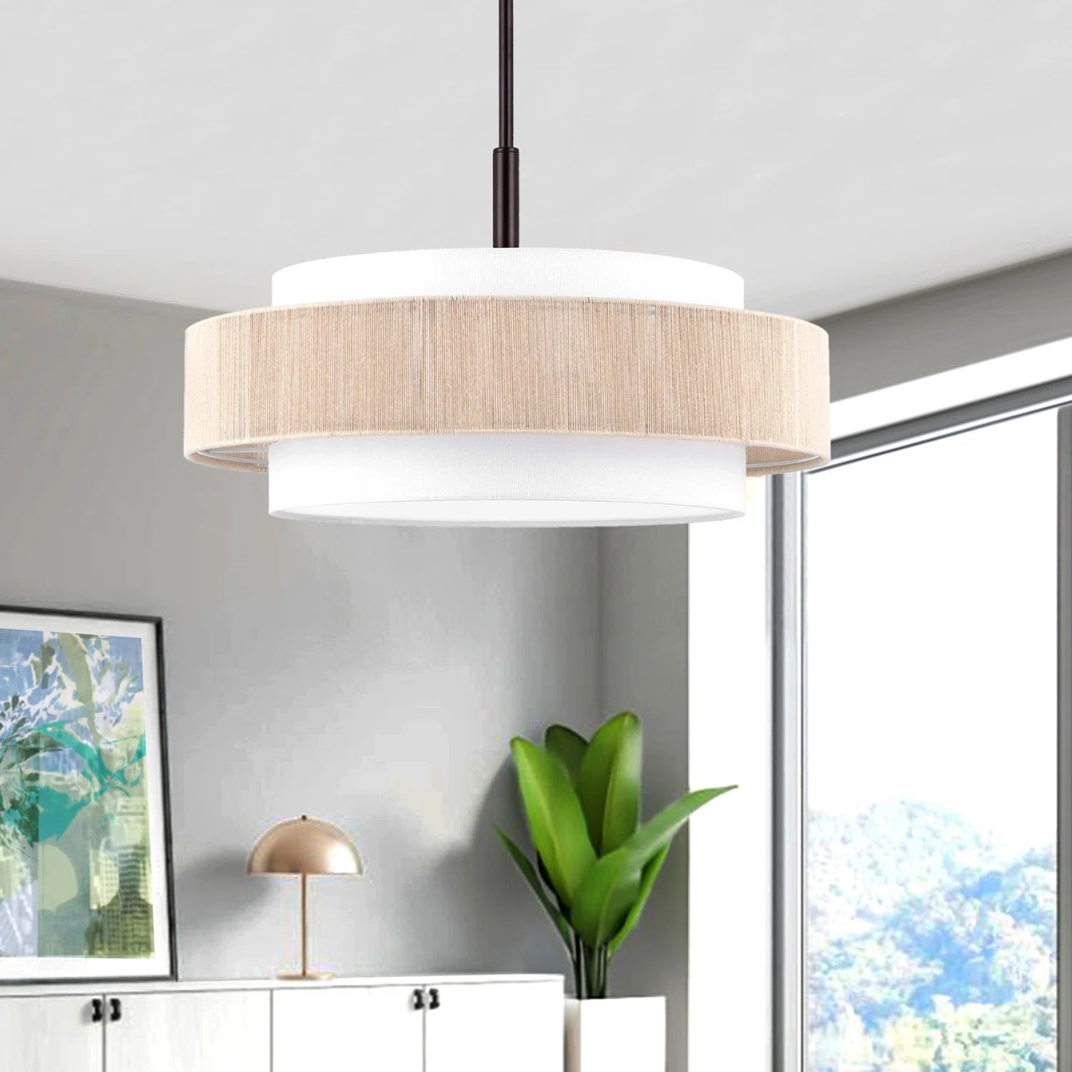 Reenat 5 - Light Dimmable Drum Chandelier | Wayfair North America