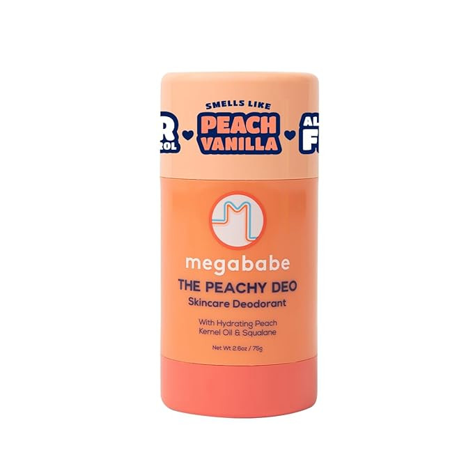Megababe Skincare Deodorant - The Peachy Deo with 72 hour Odor Protection | Hydrating Peach Kerne... | Amazon (US)