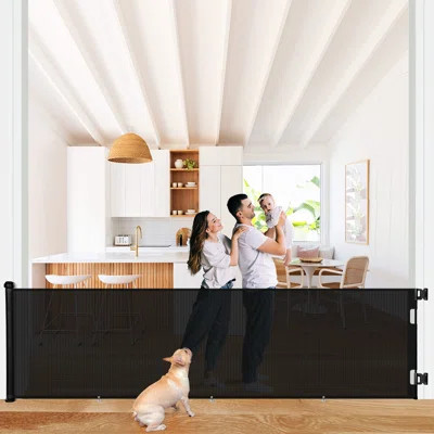 118" Retractable Baby Safety Gates Extra Wide, Extra Long Pet Dog Gates for House Stairs Doorways | Wayfair North America