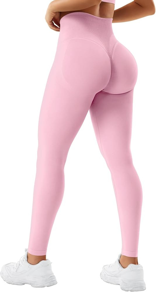 YEOREO Women Activate Workout Hidden Scrunch Leggigns Gym Booty Lifting High Waist Leggings Seaml... | Amazon (US)