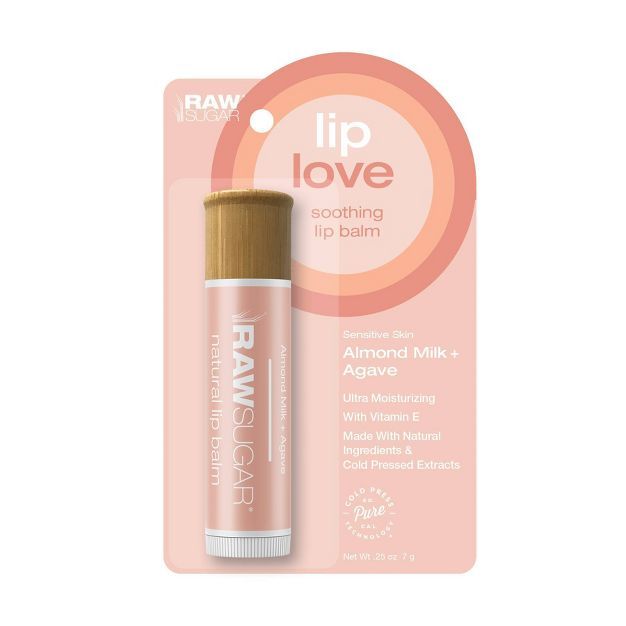 Raw Sugar Sensitive Lip Care Almond Milk + Agave - 0.25 oz | Target
