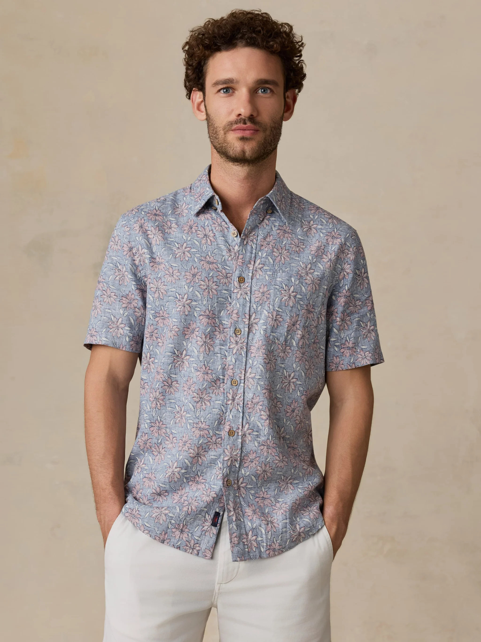 Short-Sleeve Breeze Shirt - Antique Berry Floral | Faherty
