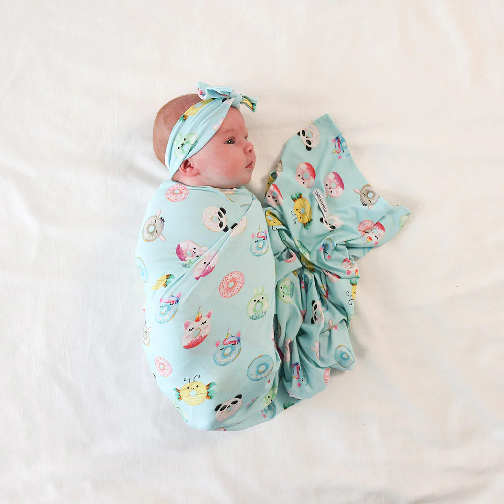 Donuts Swaddle Headband Set | Posh Peanut