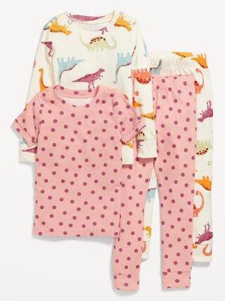 Unisex 4-Piece Printed Pajama Set for Toddler &amp; Baby | Old Navy (US)