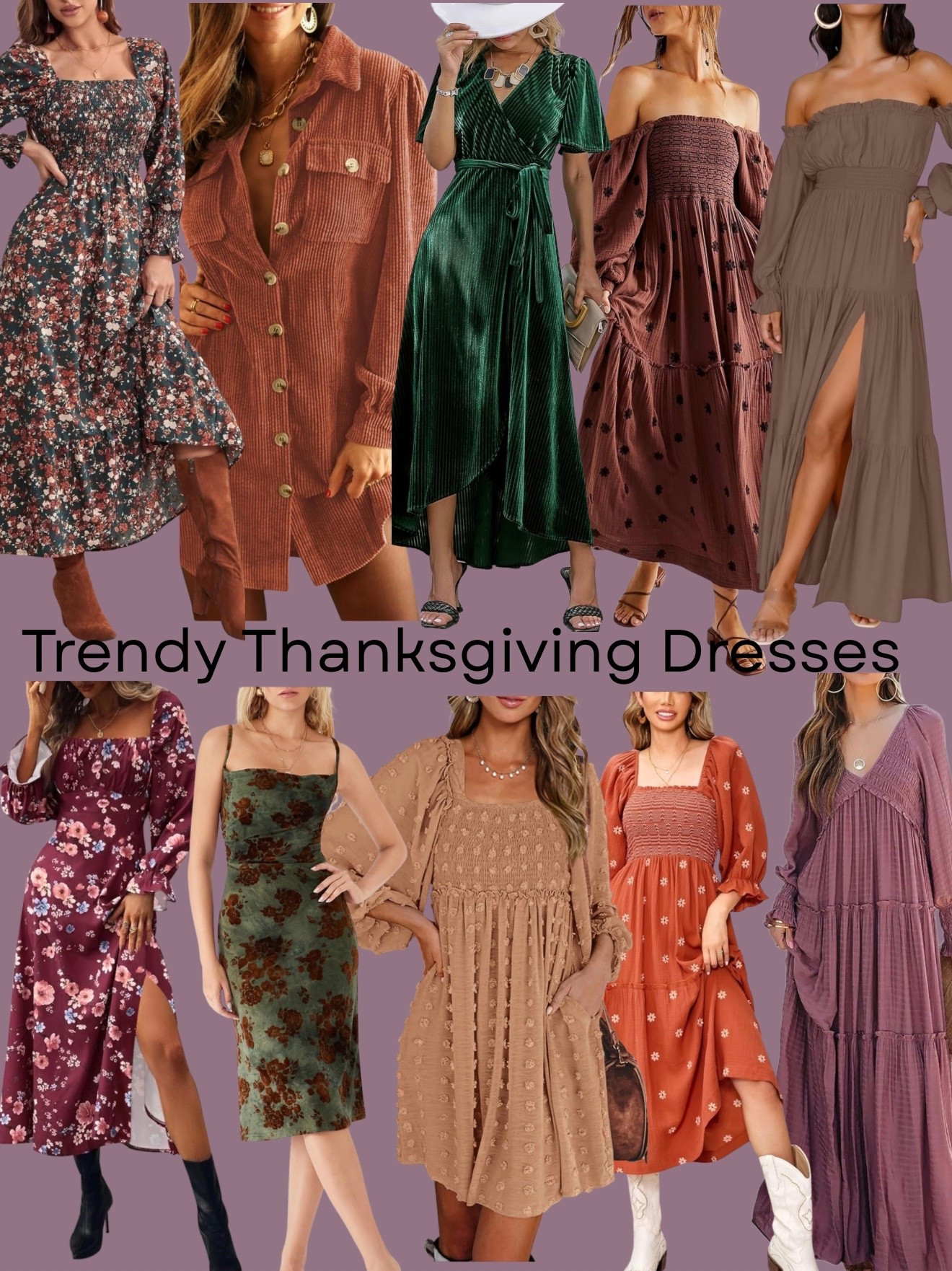 Amazon Trendy Thanksgiving looks! 
Rounded up some great dresses for Family Photos, Thanksgiving Dinner, pumpkin patch, or date night. 
#FoundItOnAmazon #WomensFashion #Over30Style #ThanksgivingOutfits 

#LTKStyleTip #LTKFindsUnder50 #LTKHoliday