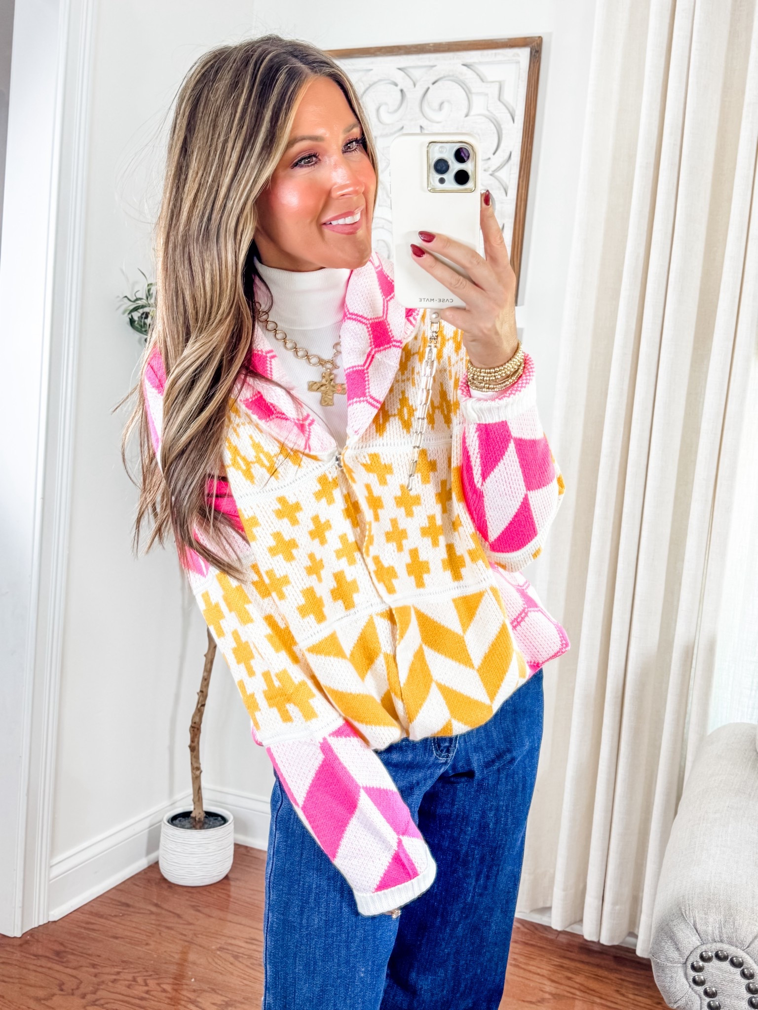 Thanksgiving

Cozy but Make It Chic ✨ The Cutest Oversized Cardigan for Fall

This  Oversized Printed Cardigan is giving boho-meets-chic perfection 🍂💕
The colors, the pattern, and that cozy shawl collar make it the statement sweater you’ll keep reaching for all season long. Pair it with jeans and a tee for a casual day look or throw it over a fitted top for that effortless “cool-girl cozy” vibe.

The knit is soft and warm — not bulky — which makes it perfect for layering through winter and early spring. Linked in my TikTok Shop! 💫

⸻

	1.	Oversized printed cardigan
	2.	Cozy fall outfit ideas
	3.	Boho knit sweater women


#FallOutfitIdeas #CozyGirlStyle #CardiganSeason 

#LTKFindsUnder100 #LTKStyleTip #LTKSeasonal