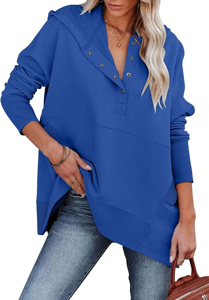 onlypuff Oversized Pulllover Hoodies for Women Fall Fashion Sweatshirts Teen Girls Hooded Tunic T... | Amazon (US)