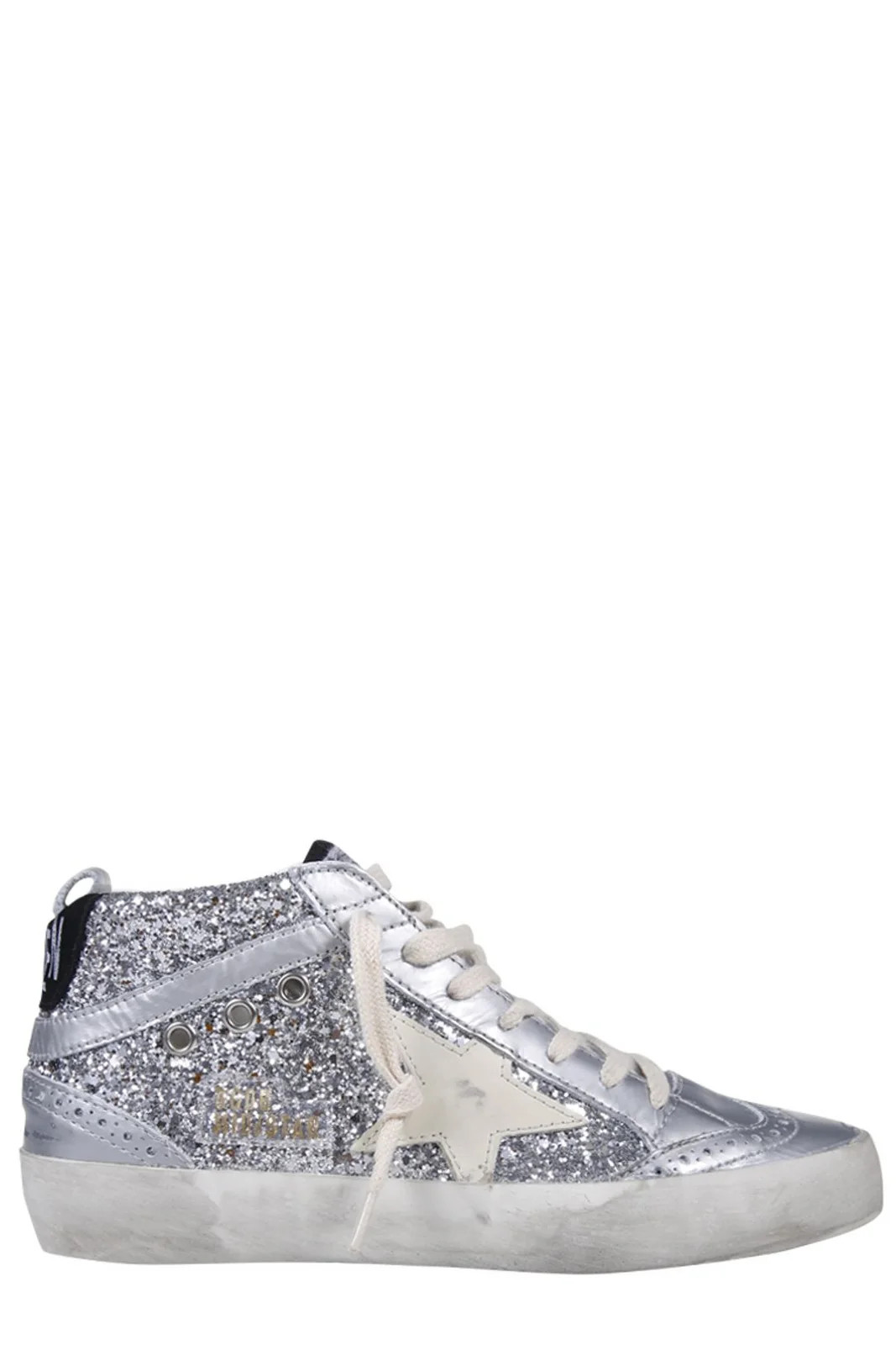 Golden Goose Deluxe Brand Mid-Star Glitter Sneakers | Cettire Global