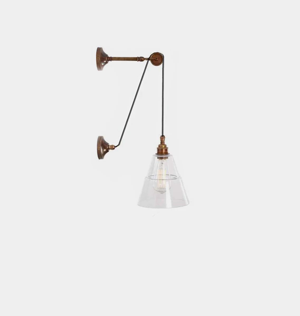 Rigale Coolie Pulley Wall Light | Amber Interiors