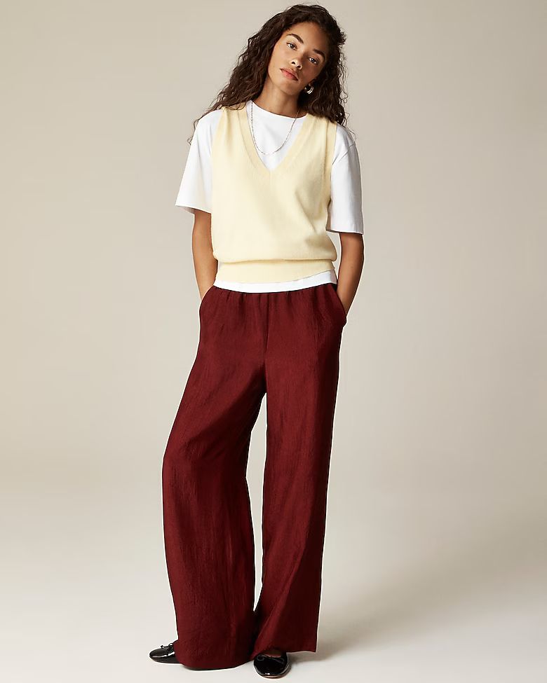 Stratus pant in textured satin | J. Crew US