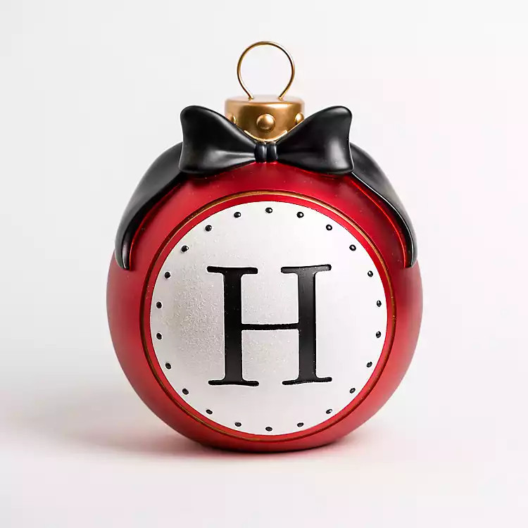 Monogram H Outdoor Christmas Ornament | Kirkland's Home