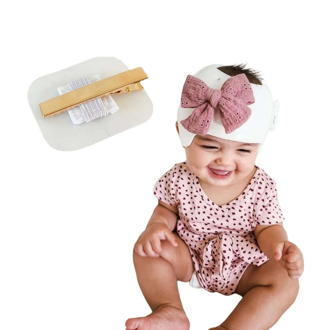 NEW & IMPROVED** Cranial helmet bow patch - Improved design! - Baby bow helmet attachment - Clip ... | Etsy (US)