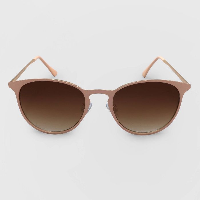 Women's Round Metal Sunglasses - A New Day™ Pink | Target