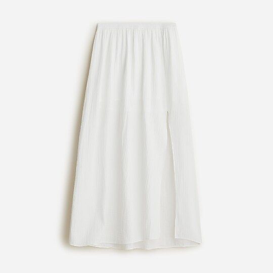 Side-slit soft-crinkle gauze maxi skirt | J.Crew US