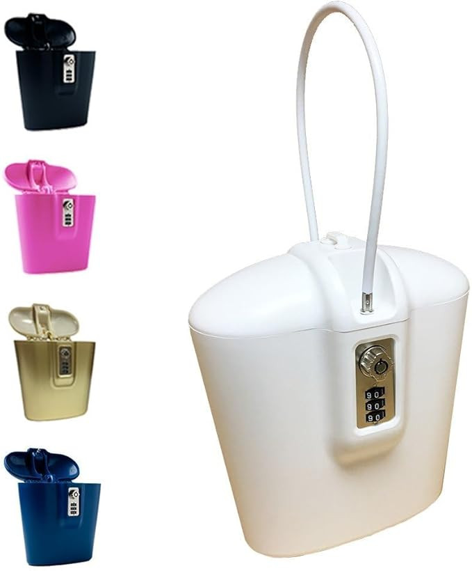 SAFEGO Portable Indoor/Outdoor Lock Box Safe with Key and Combination Access (White) | Amazon (US)