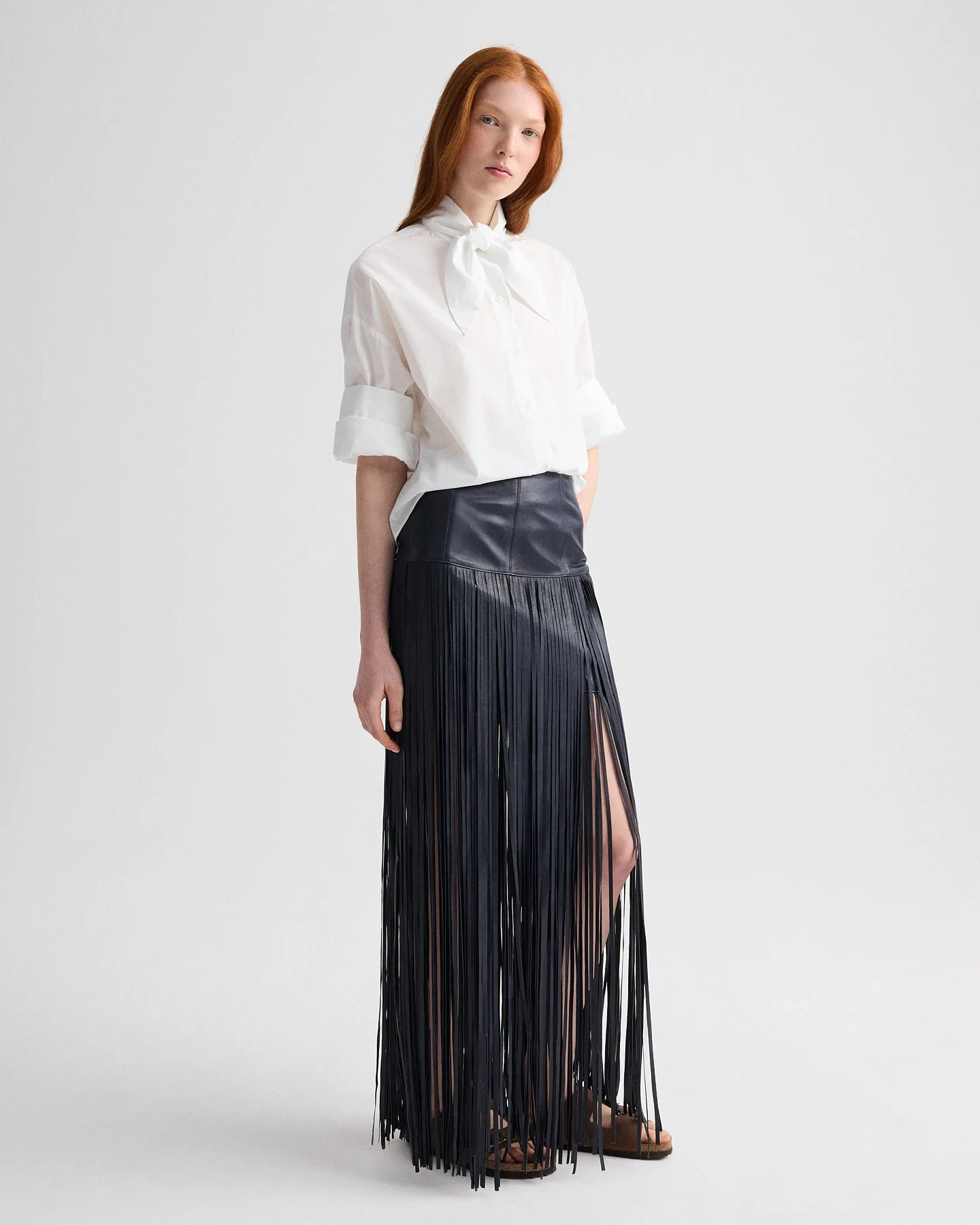 Tangled Up + Blue Skirt in Leather | TWP