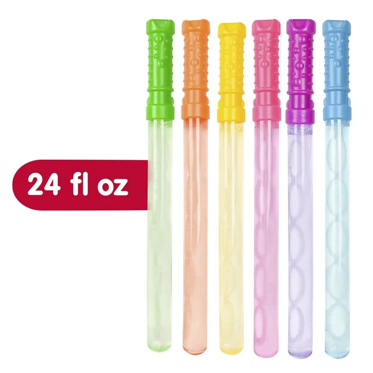 Maxx Bubbles Bubble Wand 4 oz, 6-Pack Combo - Blue, Green, Purple & Orange | Walmart (US)