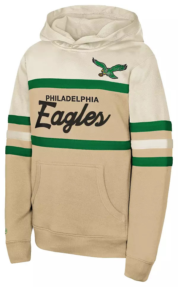 Mitchell & Ness Youth Philadelphia Eagles Head Coach Tan Pullover Hoodie | Dick's Sporting Goods