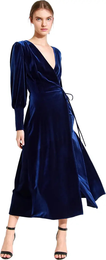 Current Mood Velvet Wrap Dress | Nordstrom