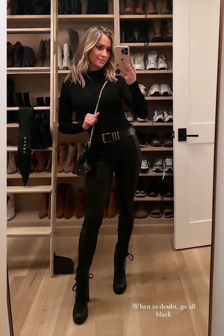 Get the look! Kristin Cavallari‘s, black, leather pants, turtleneck, bodysuit, and gold belt

#LTKSeasonal #LTKstyletip #LTKHoliday