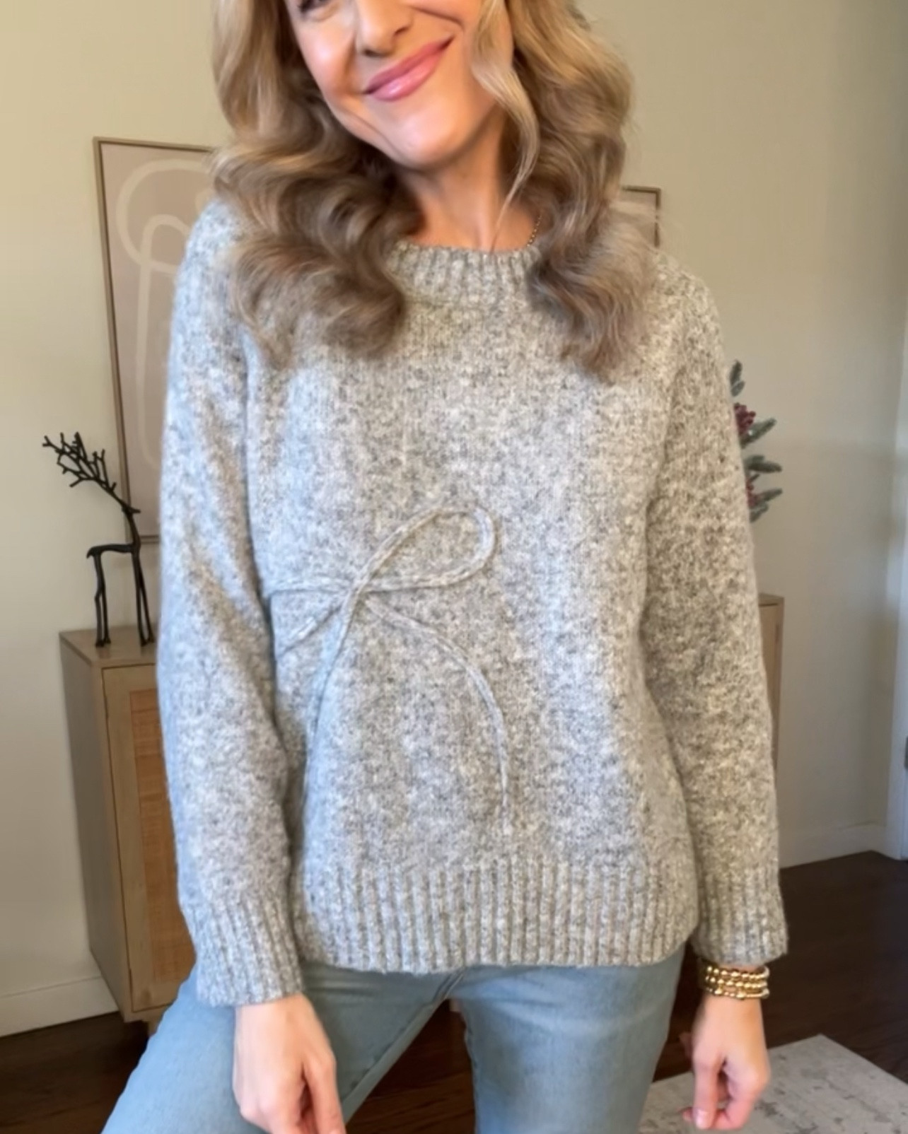 Walmart tops! Size 0X in the gray sweater
Medium fair isle
Medium puffer vest (can do small)
Small green top
Small red top
Small quarter zip top 