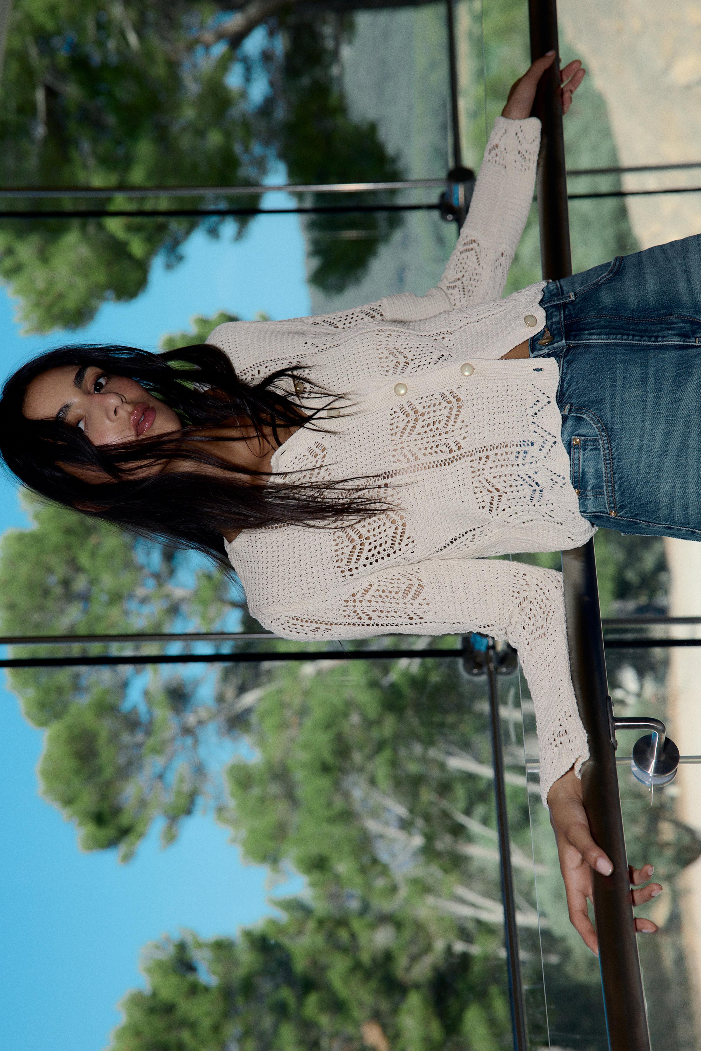 POINTELLE KNIT CARDIGAN | Zara US