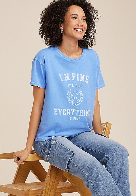 I'm Fine Graphic Tee | Maurices
