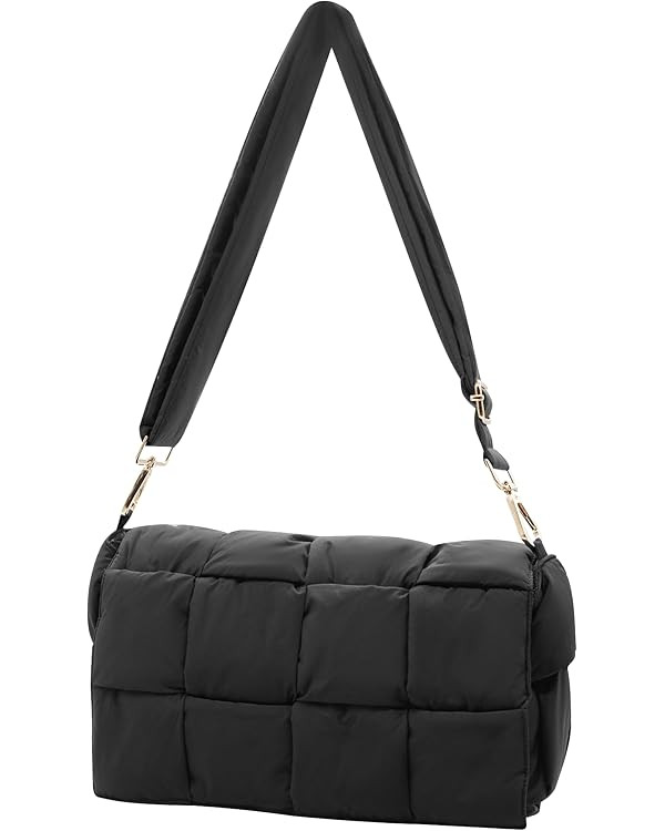 NAARIIAN Large Puffer shoulder bag handmade woven handbag designer padded crossbody dupes women l... | Amazon (US)