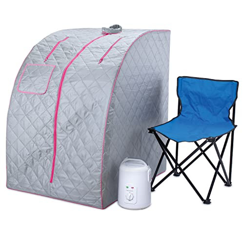 Durasage Lightweight Portable Personal Steam Sauna Spa for Relaxation at Home, 60 Minute Timer, 800 Watt Steam Generator, Chair Included | Amazon (US)